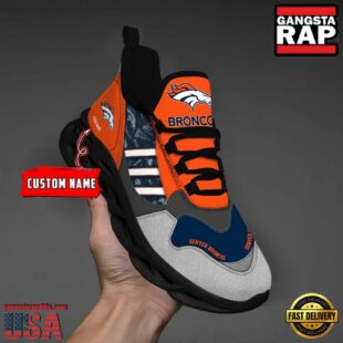 Custom Name NFL Denver Broncos Clunky Sport Max Soul Shoes