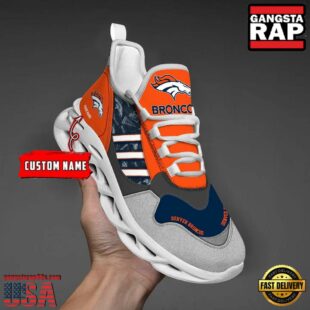 Custom Name NFL Denver Broncos Clunky Sport Max Soul Shoes