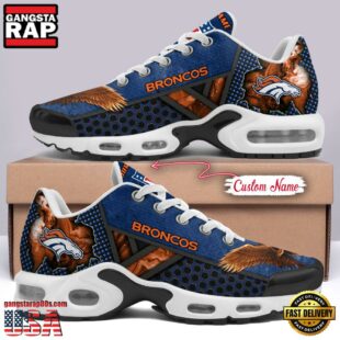 Custom Name NFL Denver Broncos Skull Air Max Plus Shoes