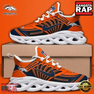 Custom Name NFL Denver Broncos Team Logo Max Soul Shoes