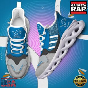 Custom Name NFL Detroit Lions Clunky Sport Max Soul Shoes