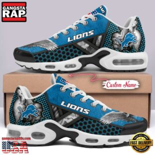 Custom Name NFL Detroit Lions Skull Air Max Plus Shoes