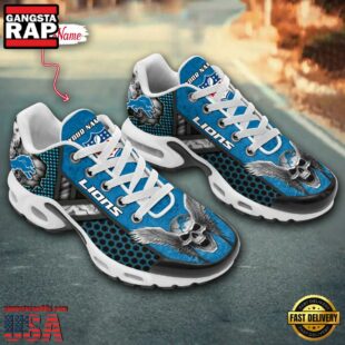 Custom Name NFL Detroit Lions Skull Air Max Plus Shoes