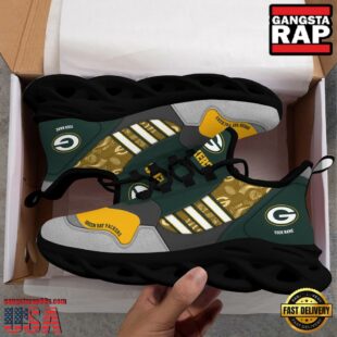 Custom Name NFL Green Bay Packers Clunky Sport Max Soul Shoes