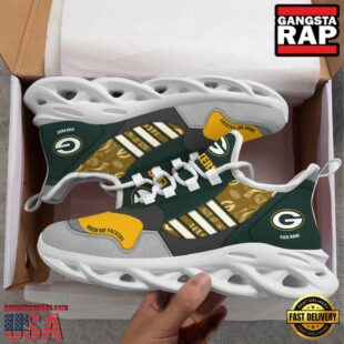 Custom Name NFL Green Bay Packers Clunky Sport Max Soul Shoes