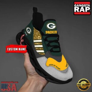 Custom Name NFL Green Bay Packers Clunky Sport Max Soul Shoes