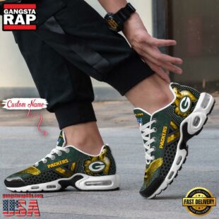 Custom Name NFL Green Bay Packers Skull Air Max Plus Shoes