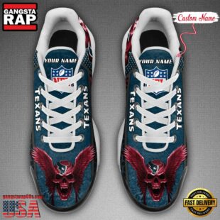 Custom Name NFL Houston Texans Skull Air Max Plus Shoes