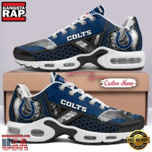 Custom Name NFL Indianapolis Colts Skull Air Max Plus Shoes