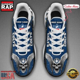 Custom Name NFL Indianapolis Colts Skull Air Max Plus Shoes