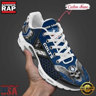 Custom Name NFL Indianapolis Colts Skull Air Max Plus Shoes