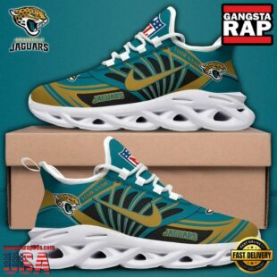 Custom Name NFL Jacksonville Jaguars Team Logo Max Soul Shoes