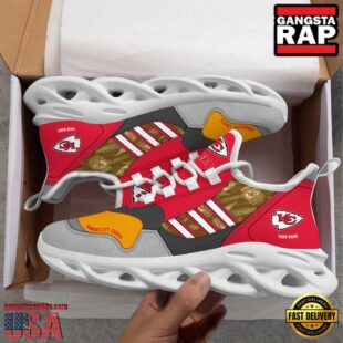 Custom Name NFL Kansas City Chiefs Clunky Sport Max Soul Shoes