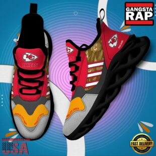 Custom Name NFL Kansas City Chiefs Clunky Sport Max Soul Shoes