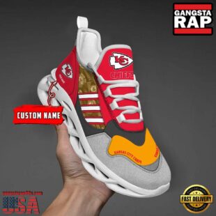 Custom Name NFL Kansas City Chiefs Clunky Sport Max Soul Shoes