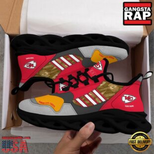 Custom Name NFL Kansas City Chiefs Clunky Sport Max Soul Shoes