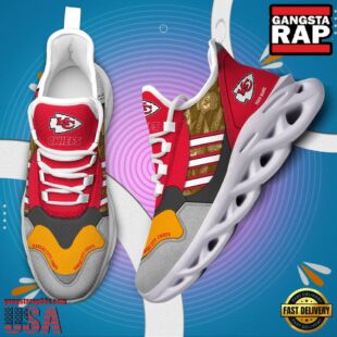 Custom Name NFL Kansas City Chiefs Clunky Sport Max Soul Shoes