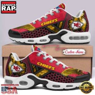 Custom Name NFL Kansas City Chiefs Skull Air Max Plus Shoes