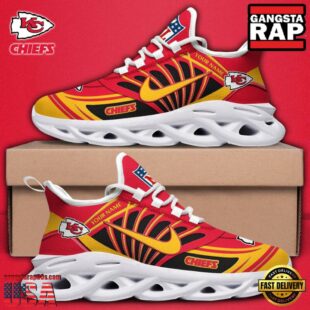 Custom Name NFL Kansas City Chiefs Team Logo Max Soul Shoes