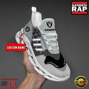 Custom Name NFL Las Vegas Raiders Clunky Sport Max Soul Shoes