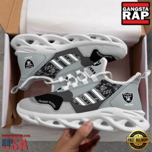 Custom Name NFL Las Vegas Raiders Clunky Sport Max Soul Shoes