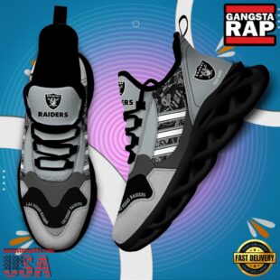 Custom Name NFL Las Vegas Raiders Clunky Sport Max Soul Shoes