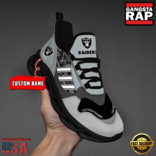 Custom Name NFL Las Vegas Raiders Clunky Sport Max Soul Shoes