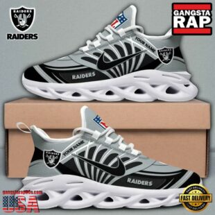 Custom Name NFL Las Vegas Raiders Team Logo Max Soul Shoes