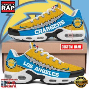 Custom Name NFL Los Angeles Chargers Air Max Plus Shoes