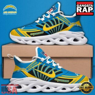 Custom Name NFL Los Angeles Chargers Team Logo Max Soul Shoes