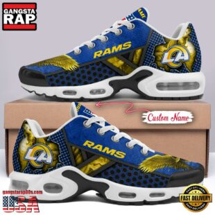 Custom Name NFL Los Angeles Rams Skull Air Max Plus Shoes