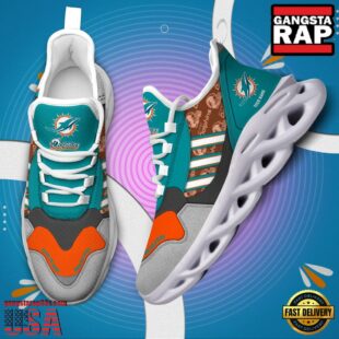 Custom Name NFL Miami Dolphins Clunky Sport Max Soul Shoes