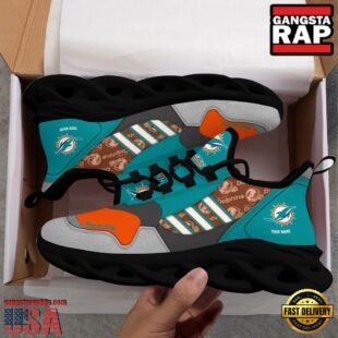 Custom Name NFL Miami Dolphins Clunky Sport Max Soul Shoes