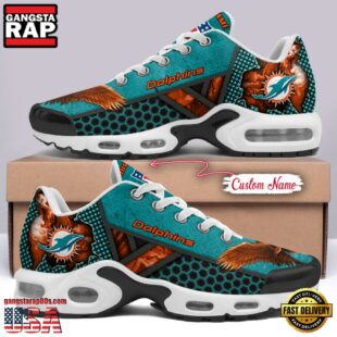 Custom Name NFL Miami Dolphins Skull Air Max Plus Shoes