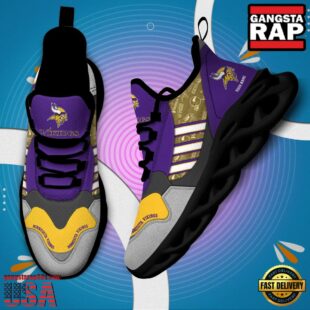 Custom Name NFL Minnesota Vikings Clunky Sport Max Soul Shoes