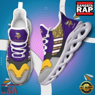 Custom Name NFL Minnesota Vikings Clunky Sport Max Soul Shoes