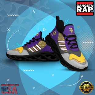 Custom Name NFL Minnesota Vikings Clunky Sport Max Soul Shoes