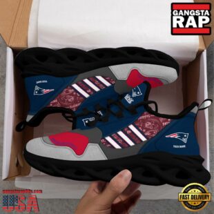 Custom Name NFL New England Patriots Clunky Sport Max Soul Shoes