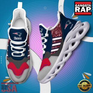 Custom Name NFL New England Patriots Clunky Sport Max Soul Shoes