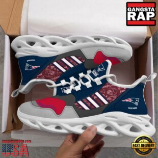 Custom Name NFL New England Patriots Clunky Sport Max Soul Shoes