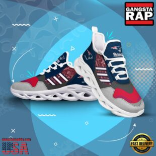 Custom Name NFL New England Patriots Clunky Sport Max Soul Shoes