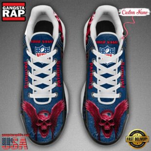 Custom Name NFL New England Patriots Skull Air Max Plus Shoes