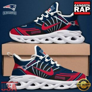 Custom Name NFL New England Patriots Team Logo Max Soul Shoes