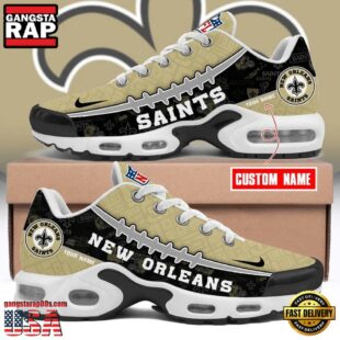 Custom Name NFL New Orleans Saints Air Max Plus Shoes