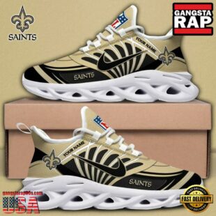 Custom Name NFL New Orleans Saints Team Logo Max Soul Shoes