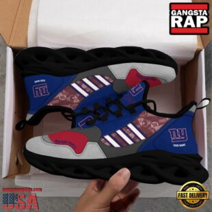 Custom Name NFL New York Giants Clunky Sport Max Soul Shoes