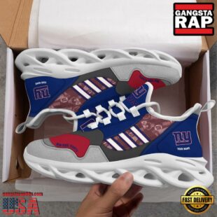 Custom Name NFL New York Giants Clunky Sport Max Soul Shoes