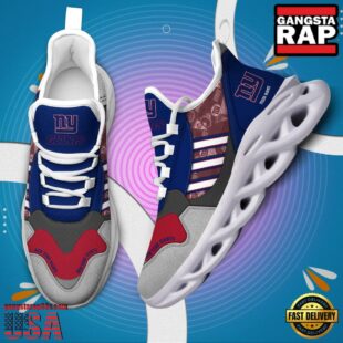 Custom Name NFL New York Giants Clunky Sport Max Soul Shoes