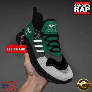 Custom Name NFL New York Jets Clunky Sport Max Soul Shoes