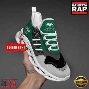 Custom Name NFL New York Jets Clunky Sport Max Soul Shoes